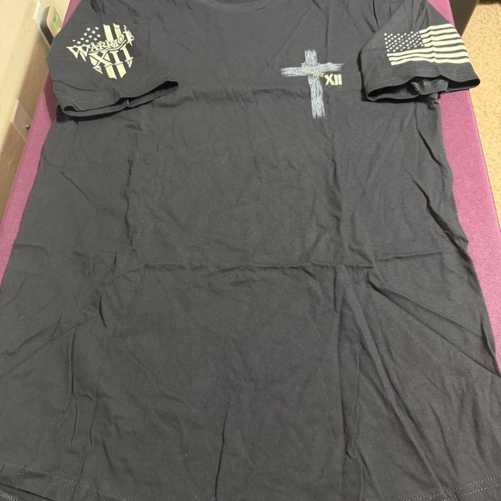 Warrior XII Next Level Apparel Faith Over Fear Cross T-Shirt Black Mens L